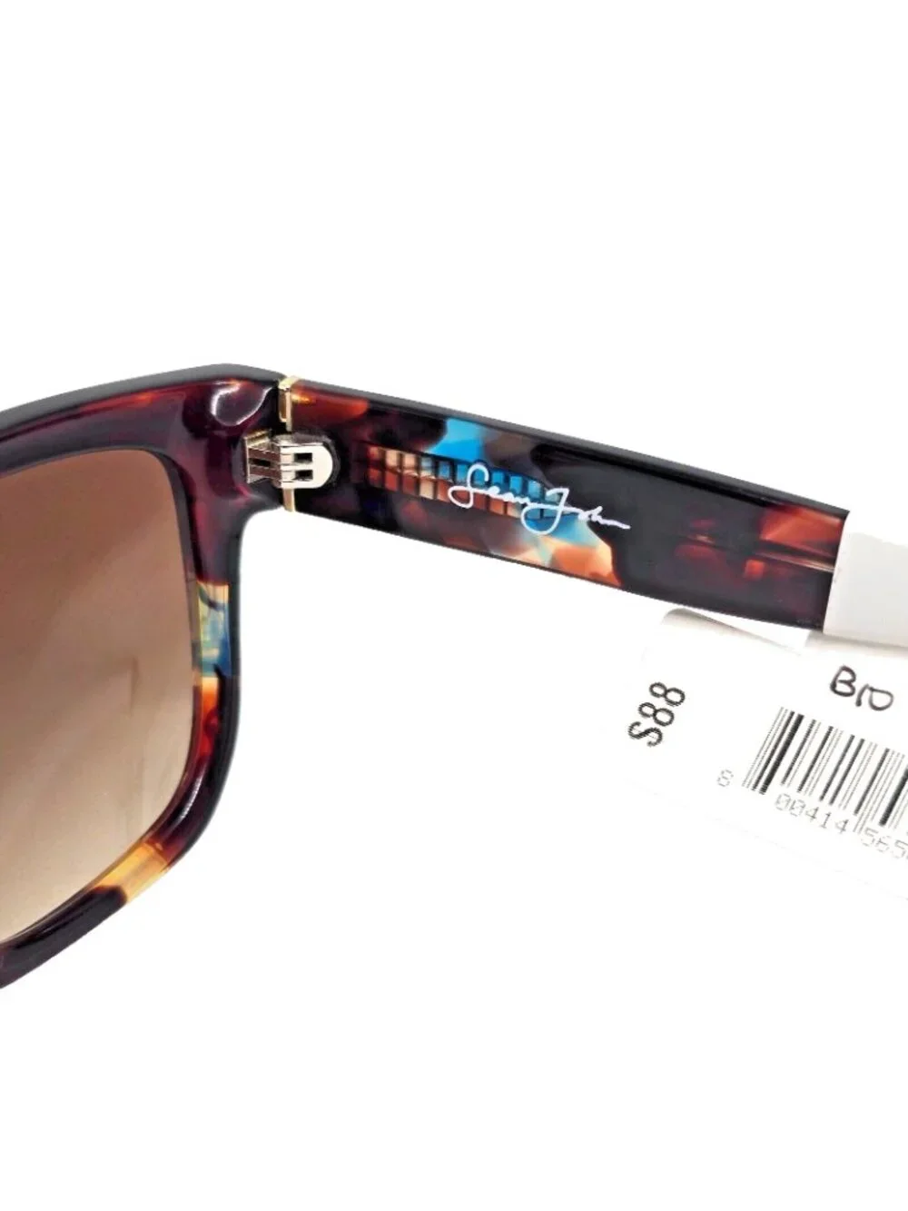 SeanJohn SJLOS2001 Womens Rx able Fashion Sunglasses Blue Brown Demi 54 21 145